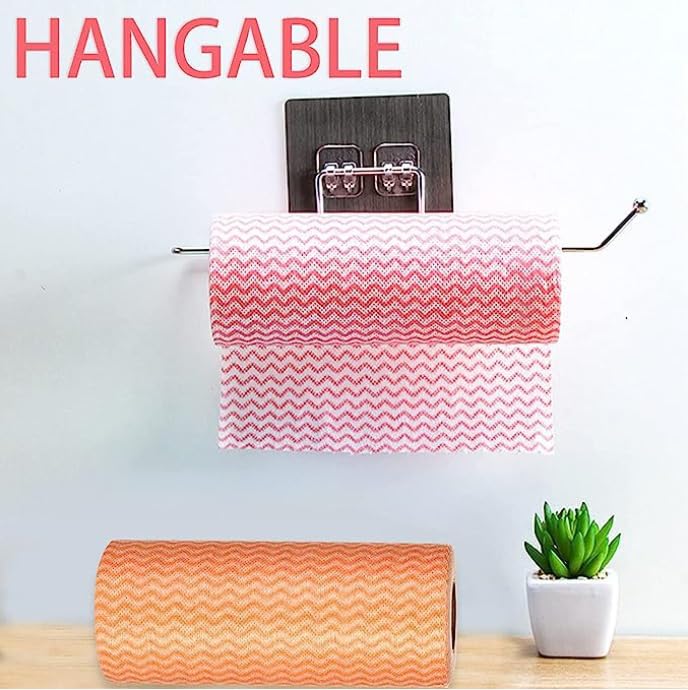 Warmfinity Pack of 4 Multipurpose Kitchen Roll/Tissue/Towel Washable & Quick-Dry Non-Woven cloth, Dish Towel, for Kitchen Cleaning, Home Cleaning Super Absorbent Reusable Tissue 80 Pulls each roll - Image 4