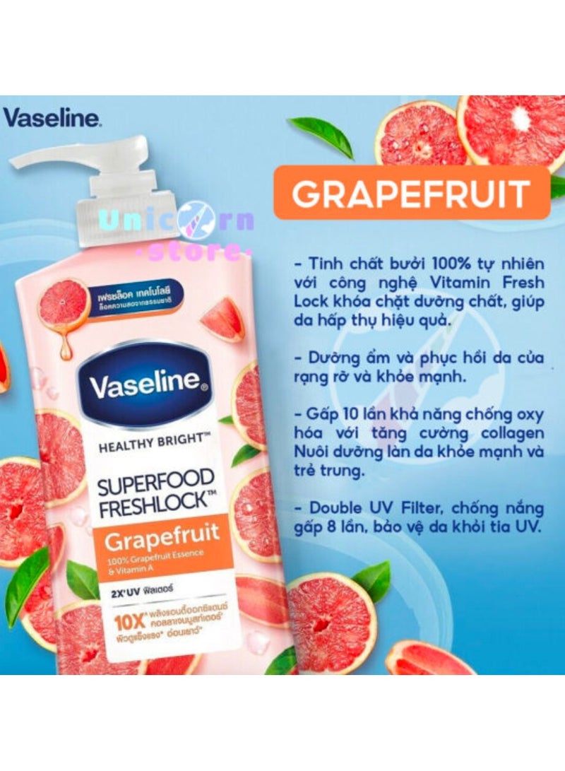 Vaseline Healthy Bright Super Food Freshlock Grapefruit Lotion 500ml - Image 2