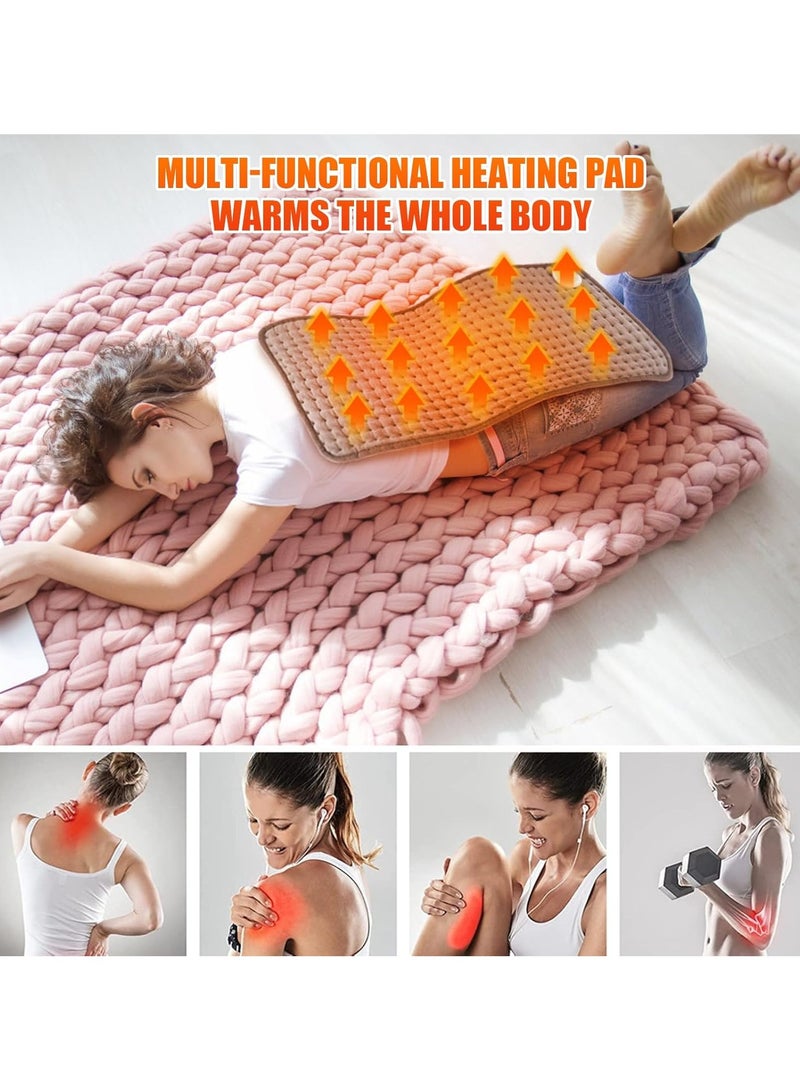 Arabest Heating Pad for Back Pain Relief, Electric Heating Pads with 10 Heat Settings, 3 Auto Shut-Off, LED Controller, Soft Heating Pad for Shoulder, Neck, Period Cramps, Machine-Washable (40 * 76CM)  - Image 3