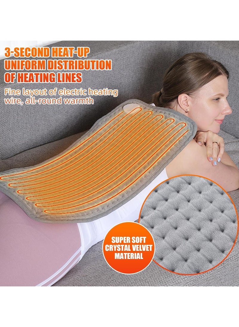 Arabest Heating Pad for Back Pain Relief, Electric Heating Pads with 10 Heat Settings, 3 Auto Shut-Off, LED Controller, Soft Heating Pad for Shoulder, Neck, Period Cramps, Machine-Washable (40 * 76CM)  - Image 5