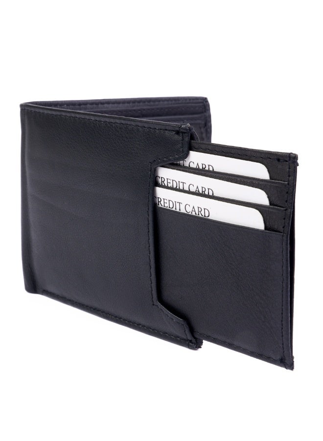 Genuine Cow Leather Bifold Men’s Wallet with Detachable Extra Card Holder Insert – Premium Quality Thick Dual Flap Gents Purse with Multiple Pockets – Guaranteed Authentic Cowhide - Image 5