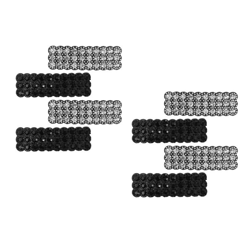 8 pcs Rhinestone Hair Clips Rectangular Hairpins Barrettes Hair Accessories for Women Girls Wedding Party Daily Use - Image 1