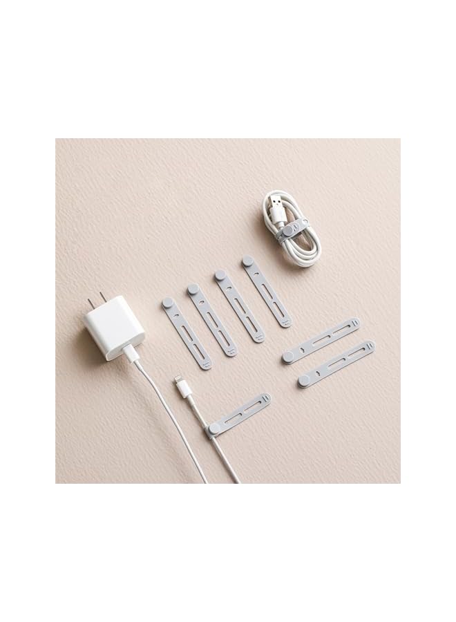 S-TOP 10 Pcs Reusable Cable Ties, Adjustable Silicone Cord Organizer, Charger Cord Holder, Multipurpose Elastic Cable Straps, Wire Organizer, Desk Cable Management Travel Accessories - Image 5