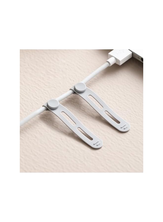 S-TOP 10 Pcs Reusable Cable Ties, Adjustable Silicone Cord Organizer, Charger Cord Holder, Multipurpose Elastic Cable Straps, Wire Organizer, Desk Cable Management Travel Accessories - Image 4