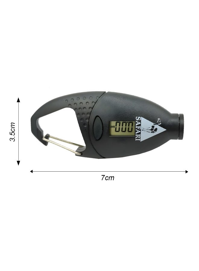 Safari TG-52 Digital Mini Tire Pressure Gauge with LCD Display and Carabiner Hook for Car Truck Motorcycle Bicycle High Precision 150 PSI 10 BAR Measurement Range Energy Saving Portable Auto Off Accurate Air Pressure Checker Keychain Tool - Image 2