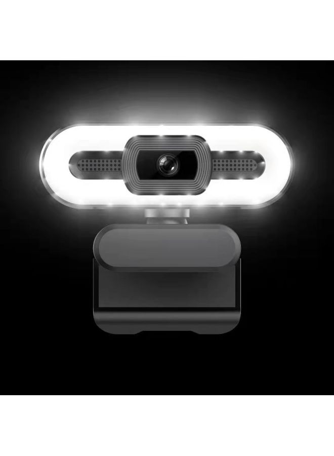 كاميرا USB لمؤتمرات الفيديو المباشرة 1080P2K4K مع ملحق ضوء الميكروفون - اللون: Q9-1080p/30 إطار M14 عدسة كبيرة - Image 3
