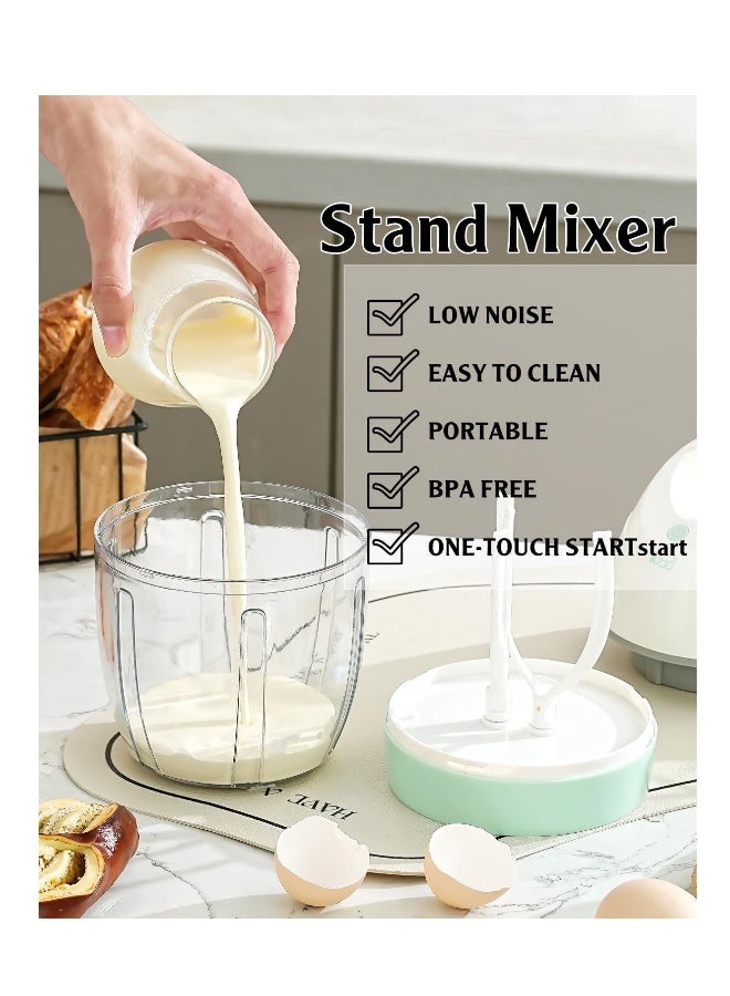 Egg Stand Mixer, Electric Kitchen Mixer, Egg Stand Shampoo Frother Milk Frother Hands-free Mixer, Electric Whisk Drink Mixer for Food Whipping, Whisk Egg White, Cake Mixer, Milk Foamer Frother  - Image 2