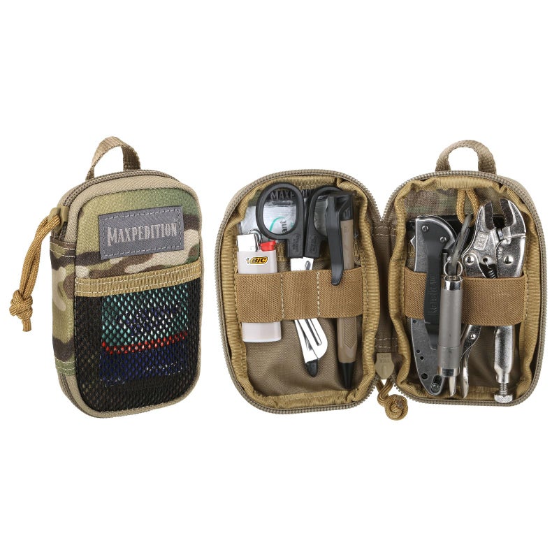 MAXPEDITION Pico Pocket Organizer, Ultra Compact EDC Gear Pouch, Tactical Utility Pouch for Everyday Carry, Tools, Gadgets, Outdoor First-Aid Kit, Survival (Multicam) - Image 1