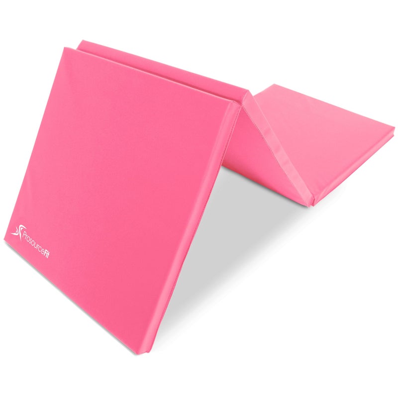 ProsourceFit Tri-Fold Folding Exercise Mat - Pink - Image 1