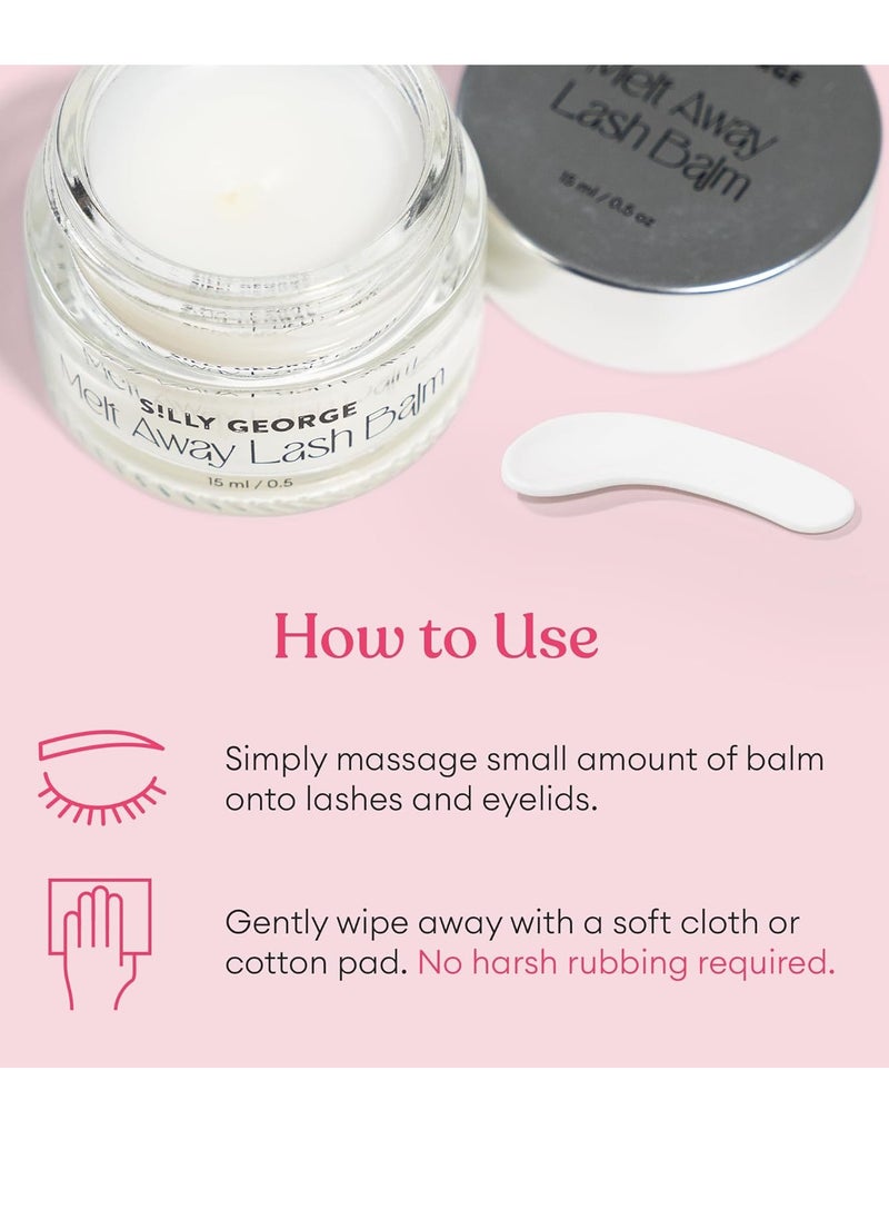 Silly George Silly George Melt Away Makeup & Lash Extension Remover - Removes All Eye Makeup (Including Mascara & Eyeliner) + Lash Extensions & Adhesives - Hydrating Moisturizer for Eyes & Lashes - 15 milliliters  - Image 3