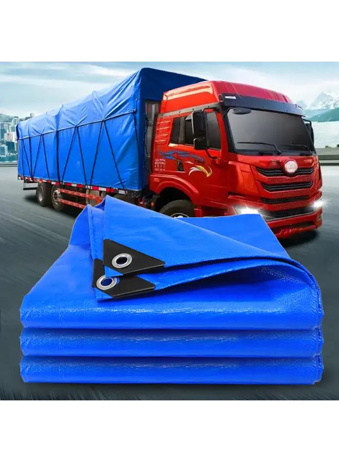 قماش القنب البلاستيكي السميك الثقيل أزرق 78 74x118 11 بوصة مقاوم للتمزق والأشعة فوق البنفسجية لجميع الأحوال الجوية - Image 2