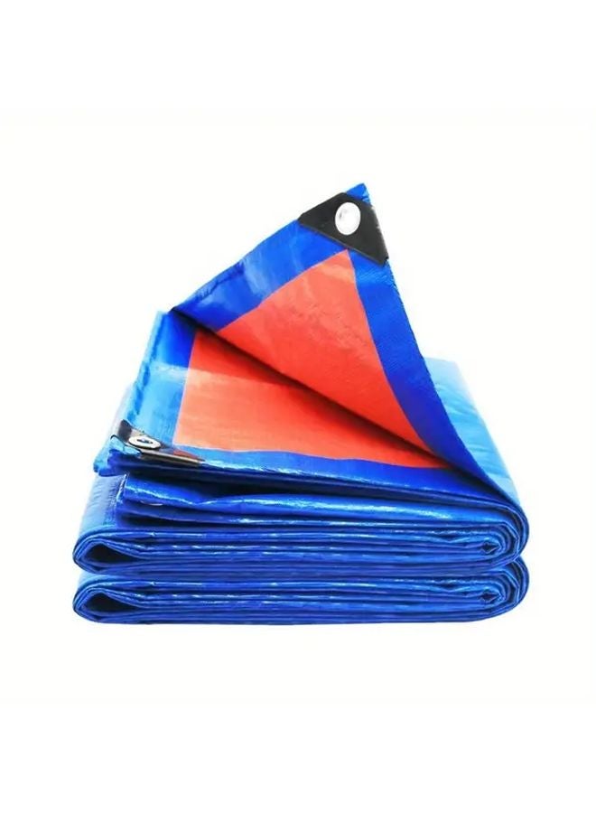 قماش القنب البلاستيكي السميك الثقيل أزرق 78 74x118 11 بوصة مقاوم للتمزق والأشعة فوق البنفسجية لجميع الأحوال الجوية - Image 5