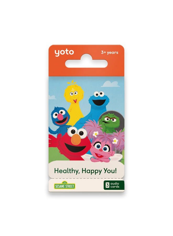 Yoto Sesame Street: Pack #1: Healthy Happy You - 3 Kids Audio Cards for Use with Player & Mini All-in-1 Audio Player, Screen-Free Listening with Fun Playtime, Bedtime & Travel Stories, Ages 3+ - Image 1