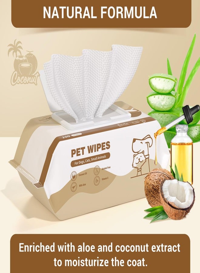 IMMCUTE 400 Coconut Oil Dog Wipes for Paws and Butt Large Thick Puppy Wipes for Dogs Face and Body Dog Wipes Cleaning Deodorizing Cat Wipes Cleaning Fur and Butt Big Doggie Wipes Doggy Wipes Bum Dog Ear Wipes - Image 4