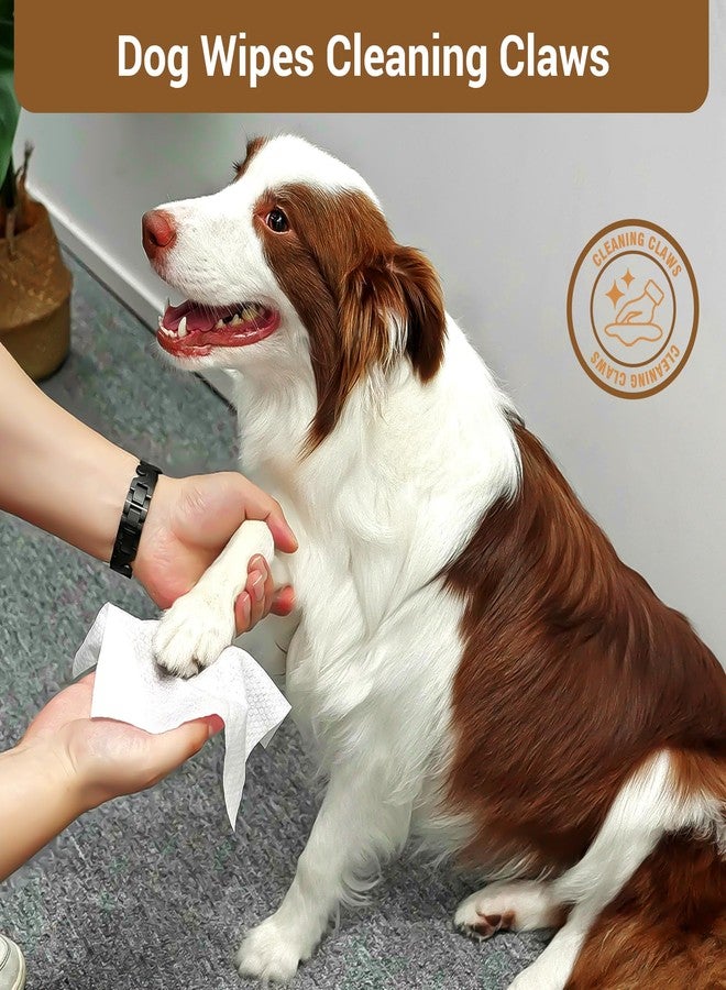 IMMCUTE 400 Coconut Oil Dog Wipes for Paws and Butt Large Thick Puppy Wipes for Dogs Face and Body Dog Wipes Cleaning Deodorizing Cat Wipes Cleaning Fur and Butt Big Doggie Wipes Doggy Wipes Bum Dog Ear Wipes - Image 2