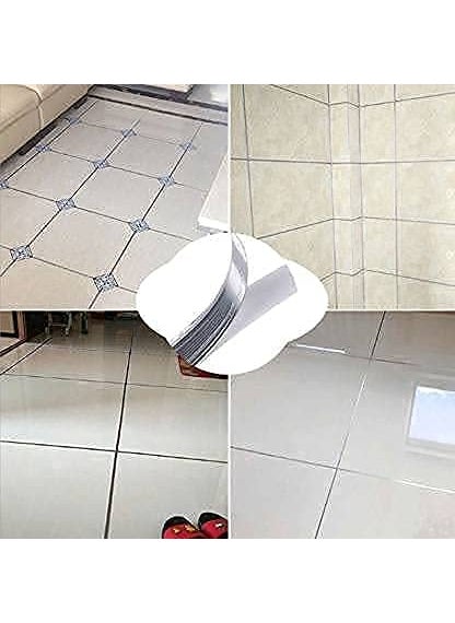 WALLTON WALLTON SelfAdhesive Decorative 45 Meters Silver Tape for Tiles Line Gaping Waterproof Gap Sealing Tape Strip for Home Floor Wall Kitchen Cabinet Tiles Seam Sticker Silver 15cm x 45m  - Image 5