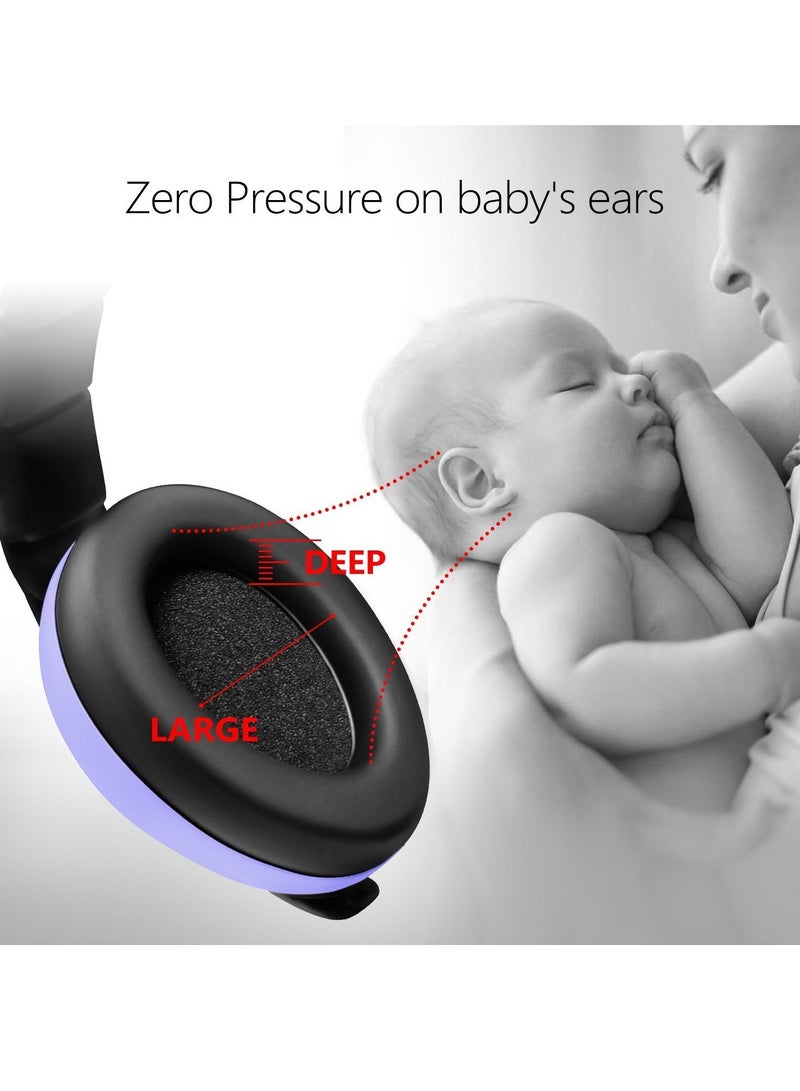 SOLARAE Baby Ear Protection Noise Cancelling Headphones for Babies for 3 Months to 2 Years, Purple - Image 5