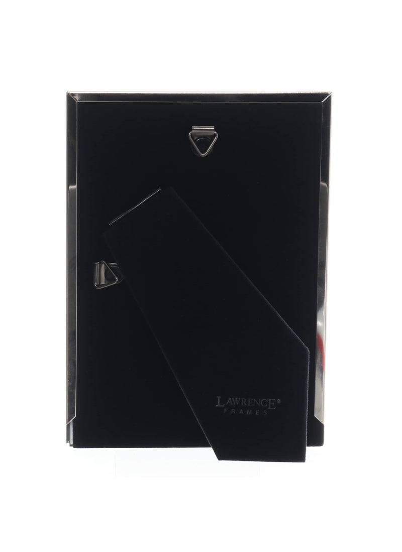 Lawrence Frames 4x6 Silver Metal and Black Enamel Picture Frame  Paw Print Design  - Image 4
