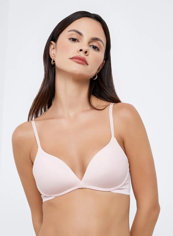 ستايلي طقم من 3 - حمالة صدر مبطنة بدون سلك بإغلاق أمامي