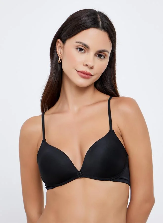 Styli Multi Styli Pack of 3 - Padded Non-Wired Front Closure Bra for Women | Best Price UAE