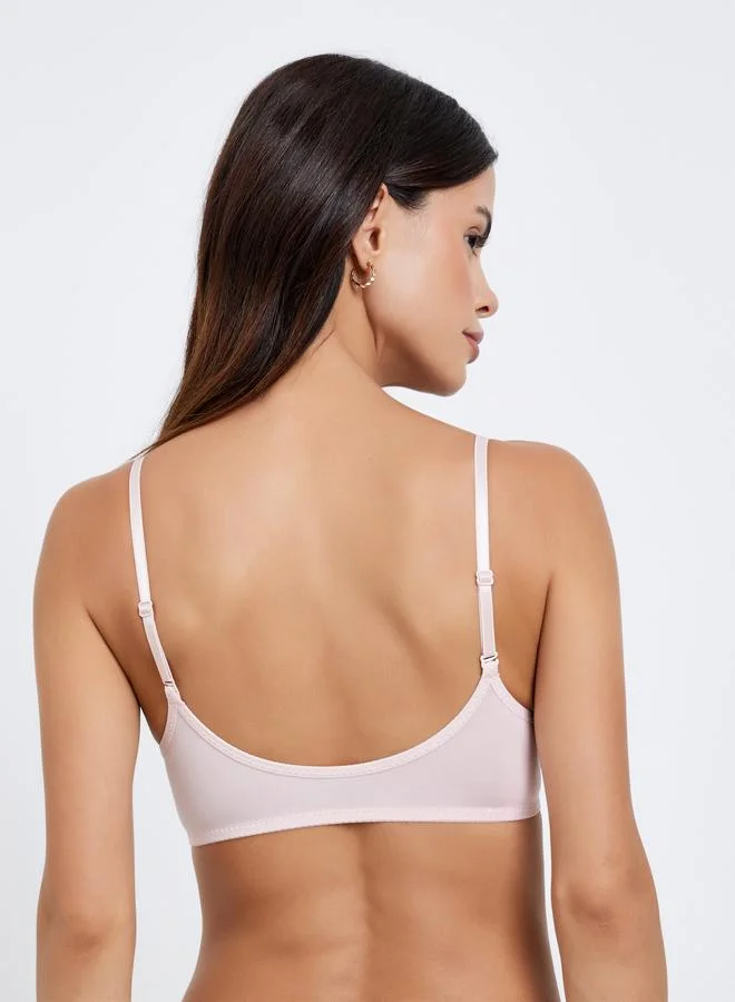 Styli Multi Styli Pack of 3 - Padded Non-Wired Front Closure Bra for Women | Best Price UAE
