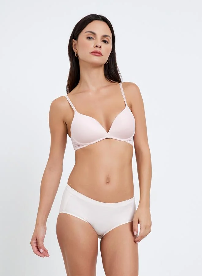 Styli Multi Styli Pack of 3 - Padded Non-Wired Front Closure Bra for Women | Best Price UAE