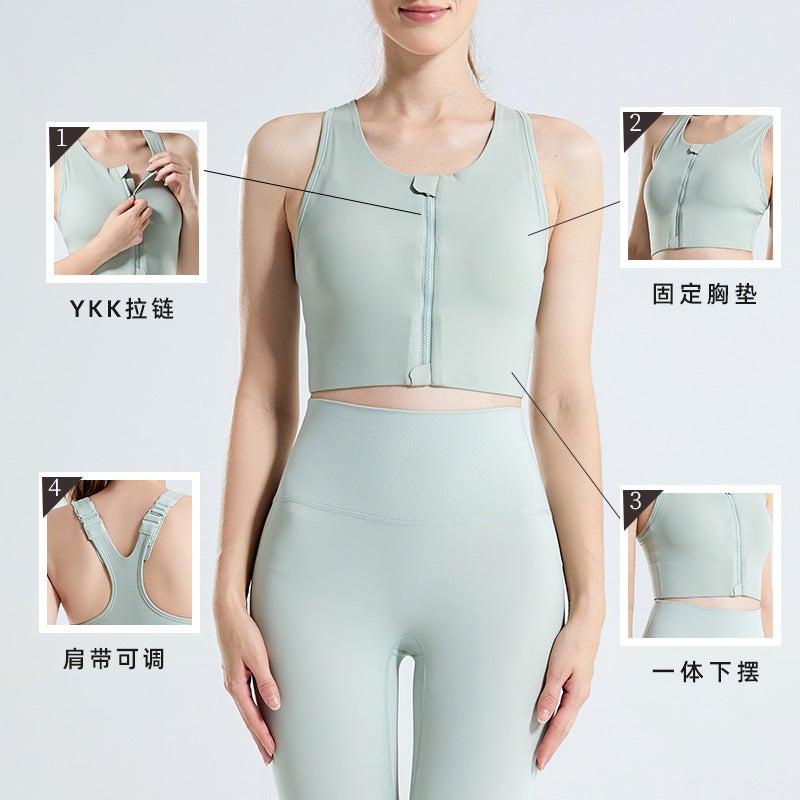 Sports Underwear Women'S High-Strength Shock-Proof Running Big Chest Showy Vest Fitness Rope Skipping Bra Large Size Fat Girl Bra - Image 3