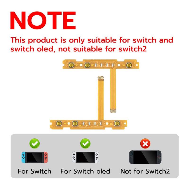 Mcbazel Replacement SL SR Left Right Sync Button Ribbon Flex Cable Set for NS Switch NS Joy-Con Controller Repair Spare Parts (NOT for Switch 2) - Image 3