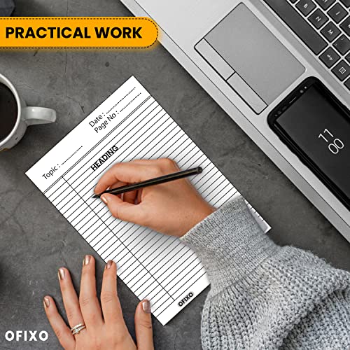 OFIXO Both Side Ruled Sheet for Project/Assignment- A4 Size (Pack of 100 sheets) - Image 2