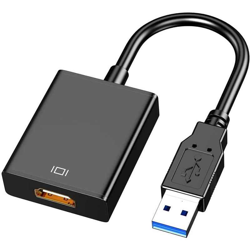 Microware محول USB إلى HDMI، كابل USB 3.0/2.0 إلى HDMI محول فيديو متعدد العرض - كمبيوتر شخصي، لابتوب، ويندوز 7 8 10، سطح المكتب، لابتوب، كمبيوتر، شاشة، بروجيكتور، HDTV. [لا يدعم Chromebook] - Image 1