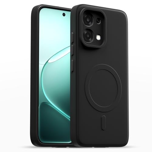 Pikkme Back Cover for Oppo F31 5G / Oppo F33 5G Soft Matte Silicone Mag-Safe Design (Mag-Safe Not Support) Camera Protection | Slim Fit Bumper Cover (Black) - Image 1