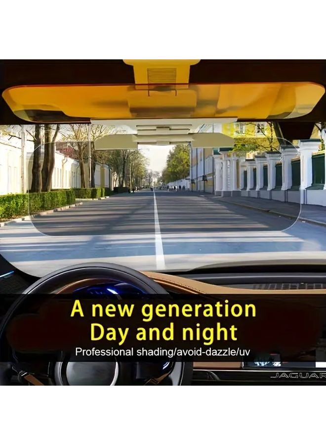 2 In 1 Adjustable Car Sun Visor Day Night Driving Glasses 12 6x4 3 Inch Anti Glare Shield - Image 1