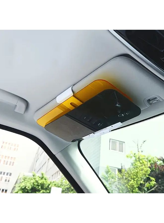 2 In 1 Adjustable Car Sun Visor Day Night Driving Glasses 12 6x4 3 Inch Anti Glare Shield - Image 3
