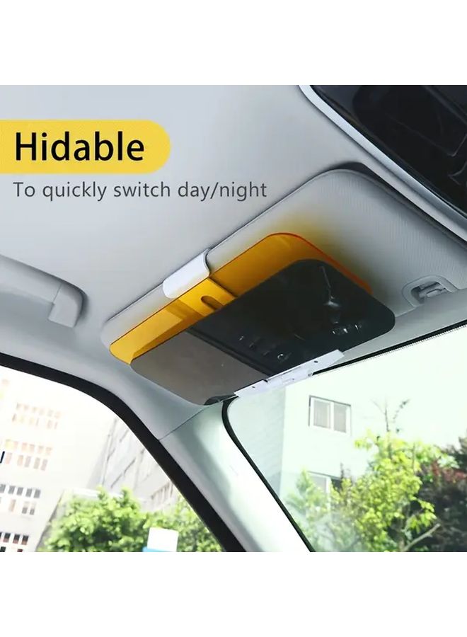 2 In 1 Adjustable Car Sun Visor Day Night Driving Glasses 12 6x4 3 Inch Anti Glare Shield - Image 4