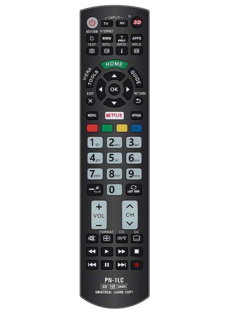 Universal Replacement Remote Control PN-1LC Compatible for Almost All Panasonic-Remote-Control LCD LED 3D Smart 4K Ultra HD TV with Netflix 