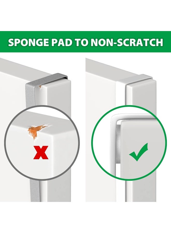 Booda Brand 14 Inches Over The Door Hooks 4 Pack Widen Wreath Hangers Fit The 1-3/4 Inch And 1-3/8 Inch Door Widths Z-Shaped Sturdy Door Hanger Hooks For Hanging Wreaths Hats And Clothes White-4Pack  - Image 3