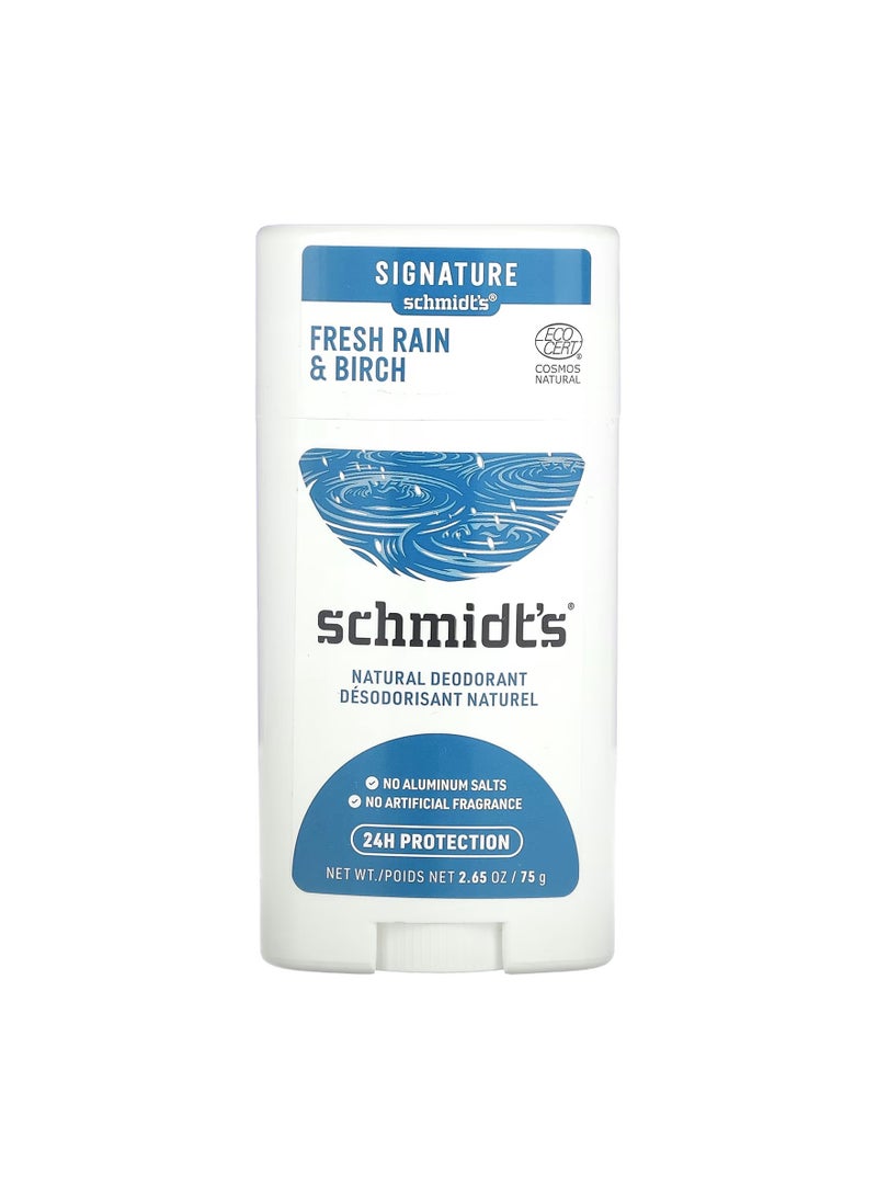 Natural Deodorant Fresh Rain  Birch 2.65 oz 75 g