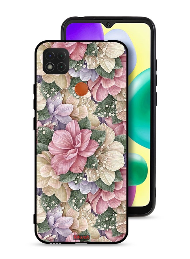 Tolwak Xiaomi Redmi 9C Protective Case Cover Hd Floral - Image 1