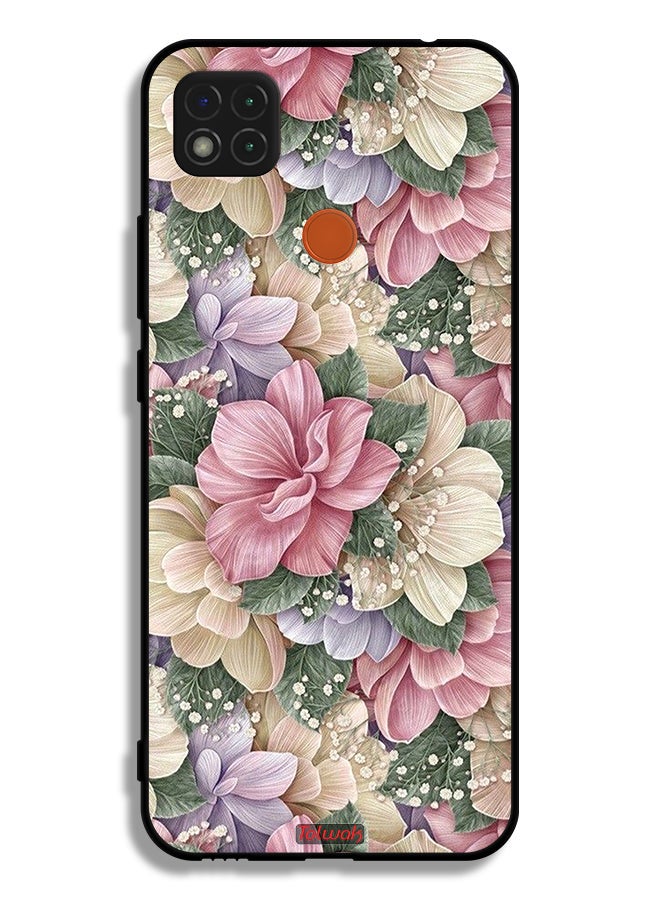 Tolwak Xiaomi Redmi 9C Protective Case Cover Hd Floral - Image 2