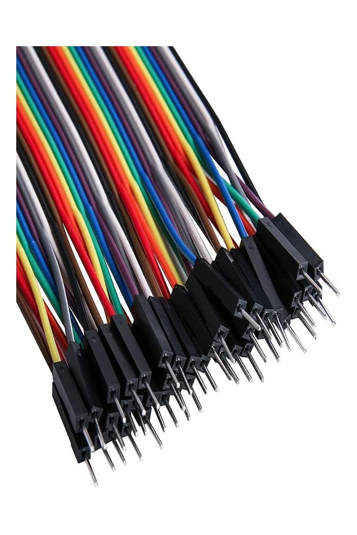 MMOBIEL 120 Pcs Multicolored Dupont Breadboard Jumper Wires 40-pin M/F, 40-pin M/M, 40-pin F/F Ribbon Cables Kit Compatible with DIY Arduino, Raspberry Pi 2 3 4 Projects, Length 20cm / 8 Inch  - Image 3