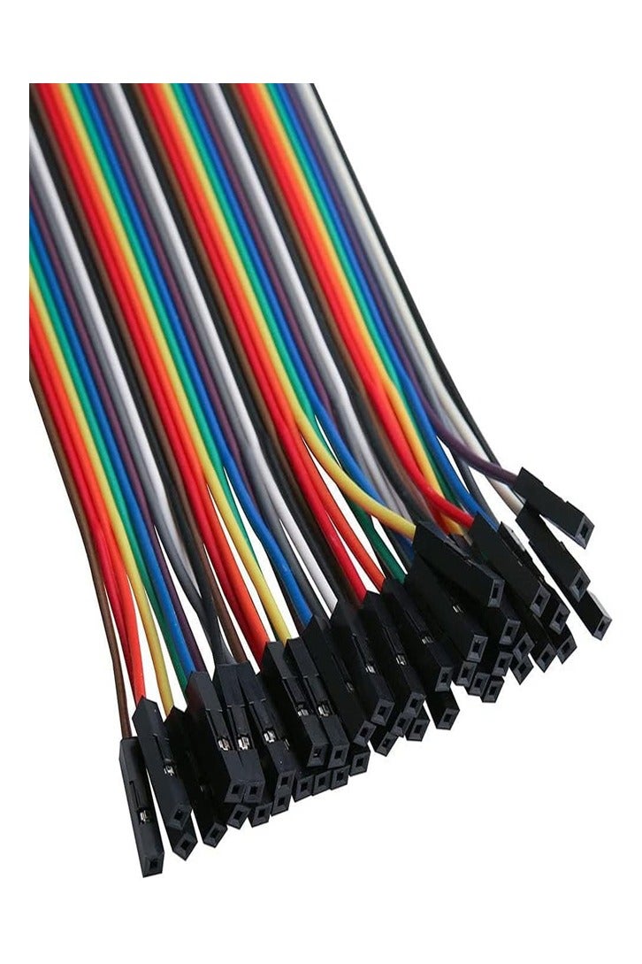 MMOBIEL 120 Pcs Multicolored Dupont Breadboard Jumper Wires 40-pin M/F, 40-pin M/M, 40-pin F/F Ribbon Cables Kit Compatible with DIY Arduino, Raspberry Pi 2 3 4 Projects, Length 20cm / 8 Inch  - Image 2