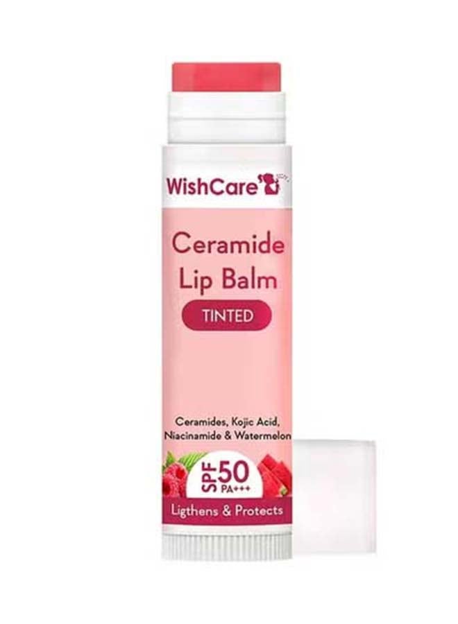 WishCare مرطب شفاه سيراميد ملون مع عامل حماية من الشمس 50 PA+++ - حمض الكوجيك والنياسيناميد - لتفتيح الشفاه وحمايتها 5 جم - Image 1