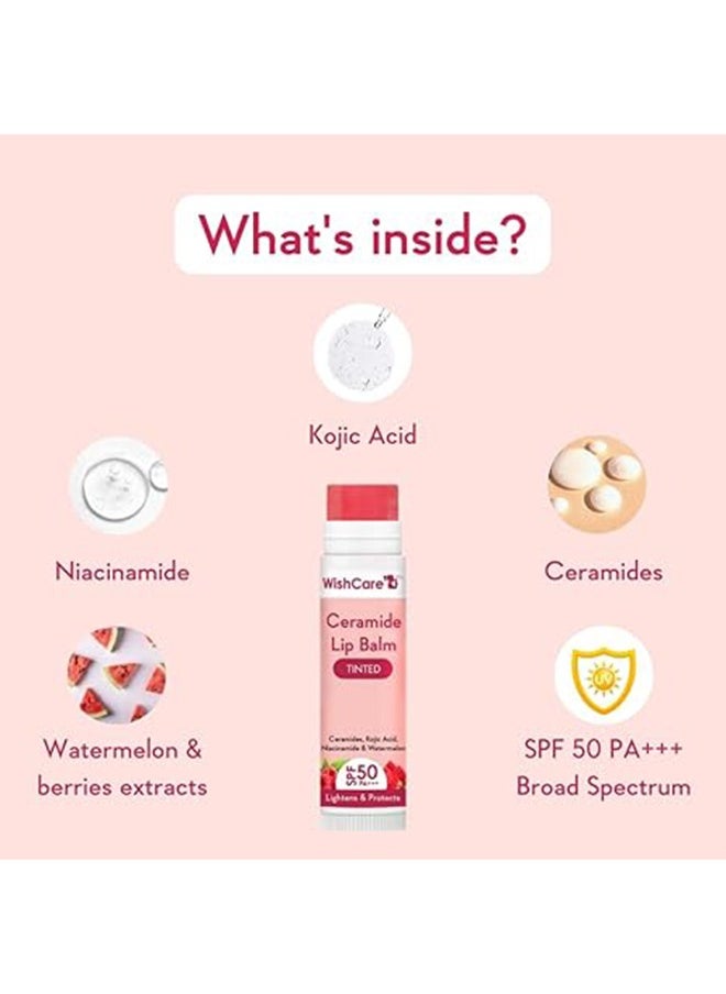 Tinted Ceramide Lip Balm with SPF50 PA+++ - Kojic Acid & Niacinamide - For Lip Lightening & Protection 5gm - pzsku/Z7C540D2EC016330A32A6Z/45/_/1734610122/06ea4889-2e06-4a8c-95ab-a53ff8f5ad12