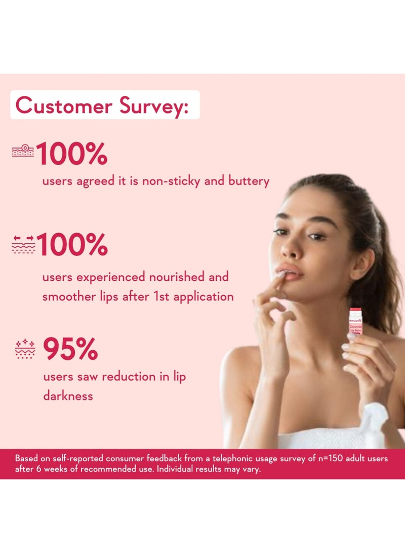 WishCare مرطب شفاه سيراميد ملون مع عامل حماية من الشمس 50 PA+++ - حمض الكوجيك والنياسيناميد - لتفتيح الشفاه وحمايتها 5 جم - Image 3