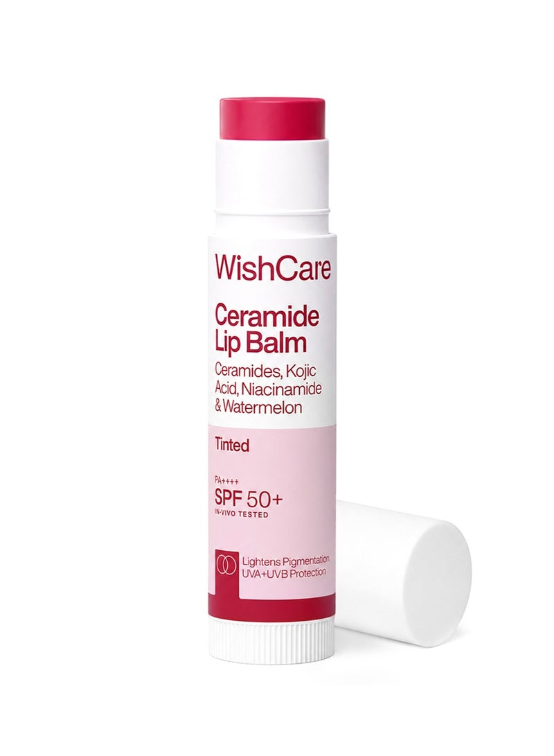 WishCare Tinted Lip Balm with SPF 50 PA+++ | Brightening Lip Balm for Dark Lips | Kojic Acid & Niacinamide | For Women - Image 2