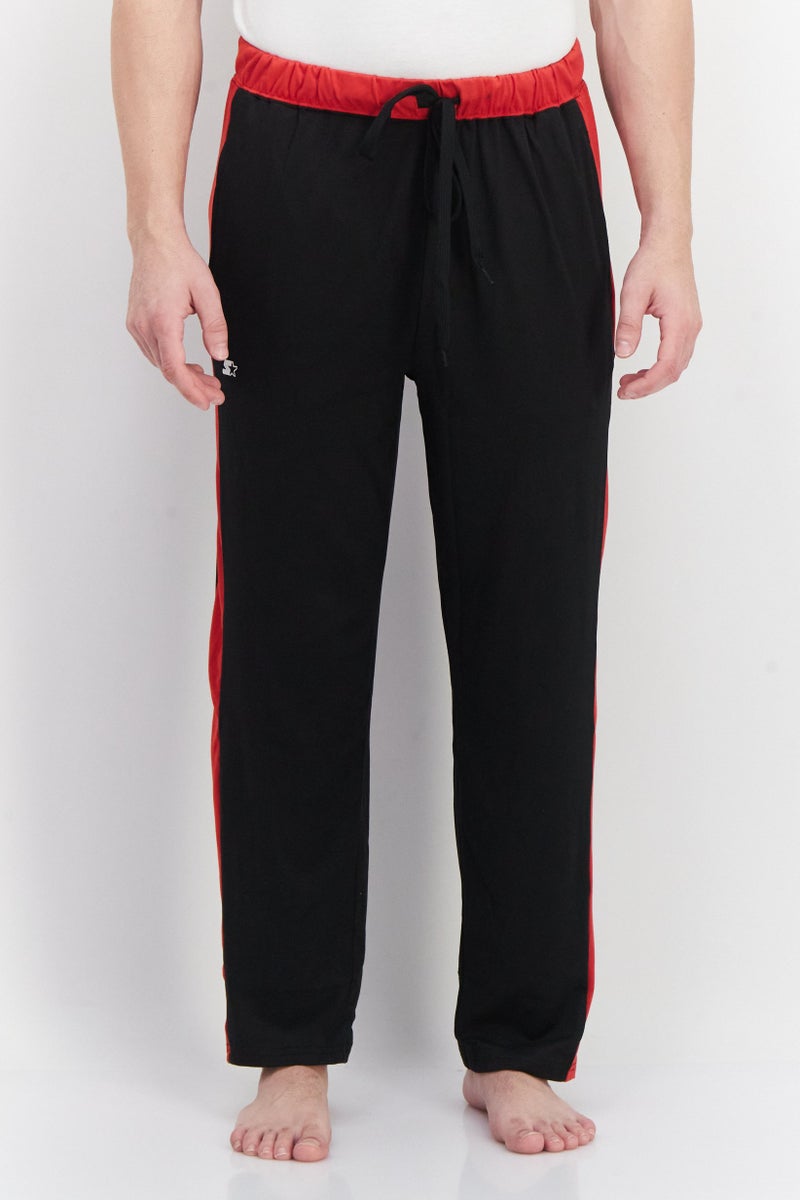 STARTER Men Brand Logo Drawstring Lounge Pants, Black - Image 1