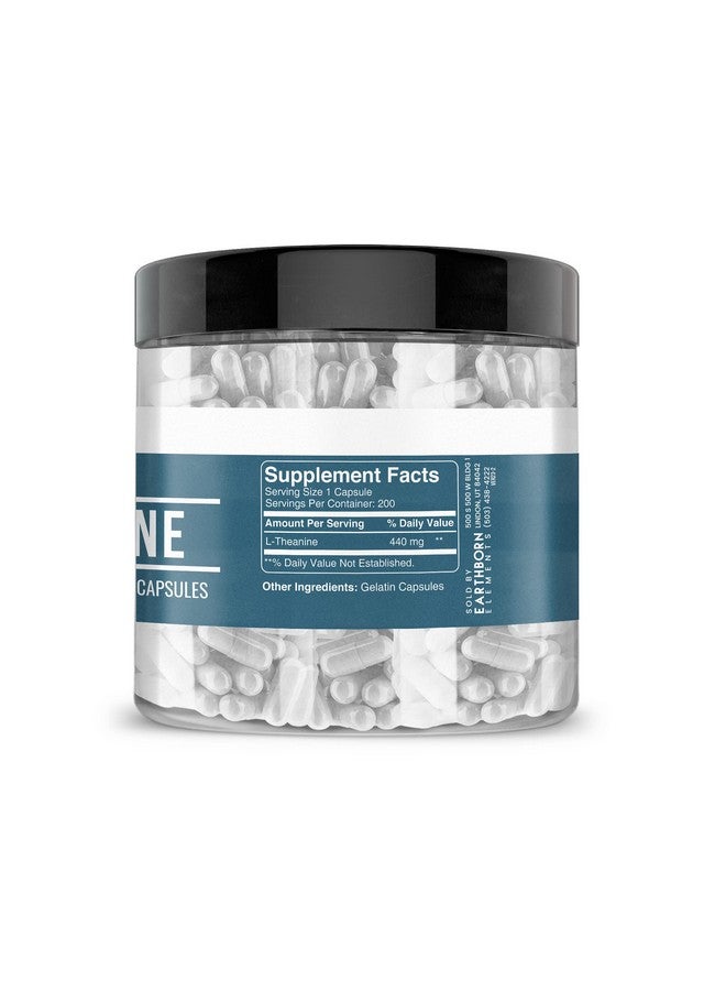 Earthborn Elements L-Theanine 200 Capsules, Pure & Undiluted, No Additives - Image 4