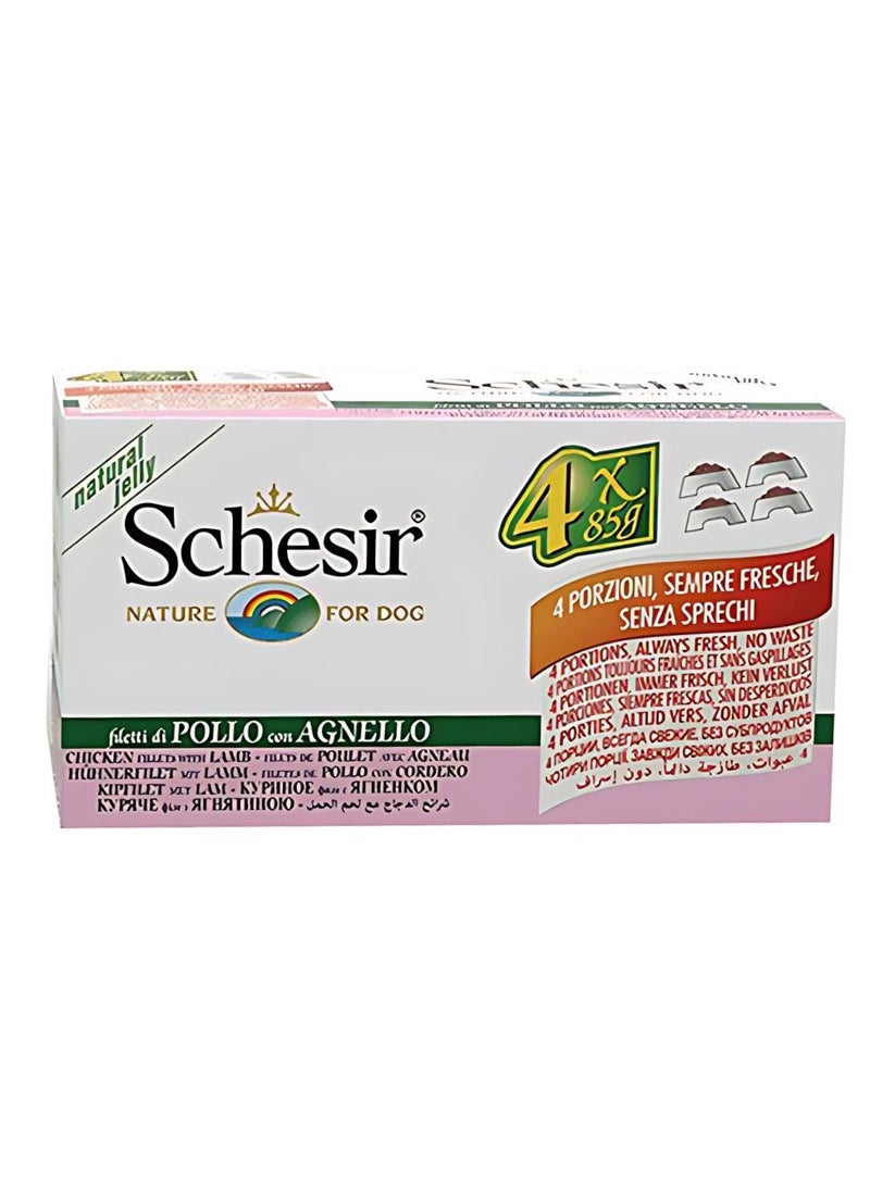 شيسر طعام الكلاب الرطب - شرائح الدجاج مع لحم الضأن [الوزن - 340 جرام] - Image 2