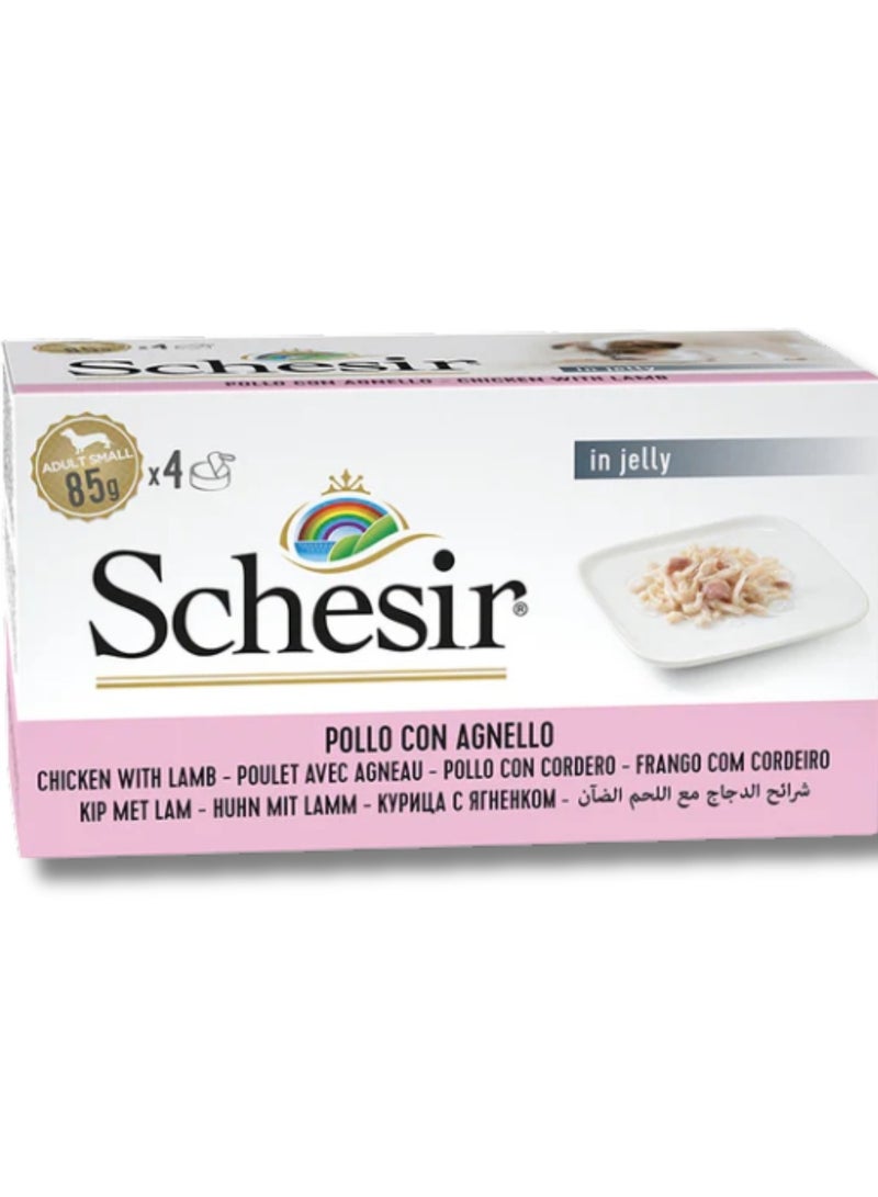 شيسر طعام الكلاب الرطب - شرائح الدجاج مع لحم الضأن [الوزن - 340 جرام] - Image 1