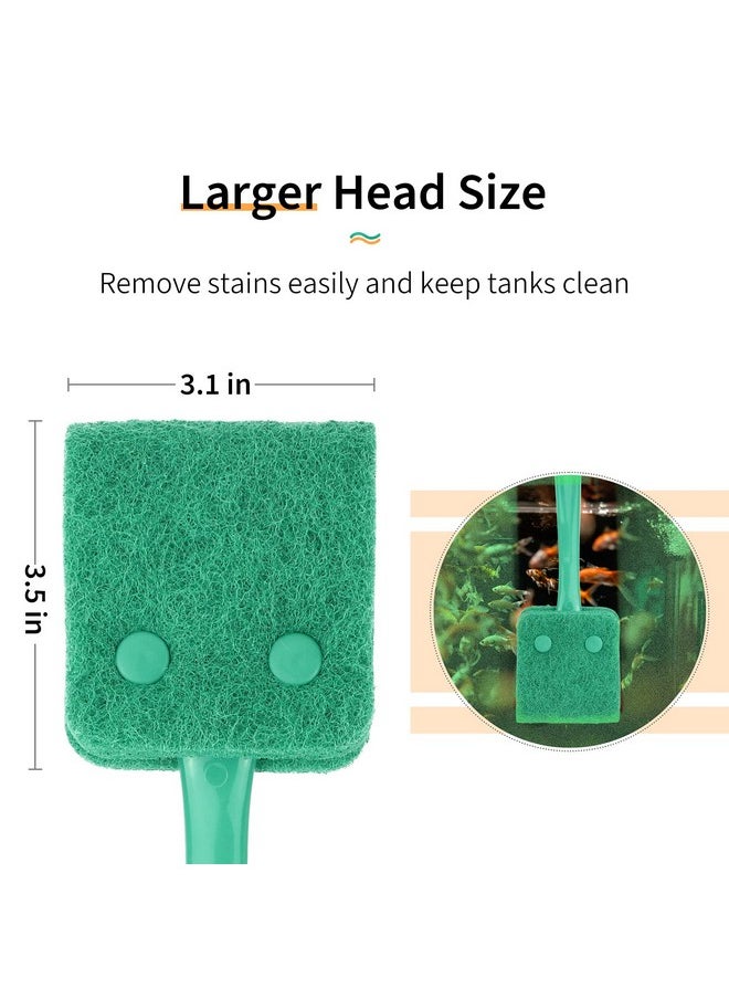 Pawfly Pawfly Fish Tank Cleaning Tools Aquarium Algae Scraper Sponge Brush Cleaning Scrubber with 10 inch Non-Slip Handle for Glass Fish Tanks  - Image 3